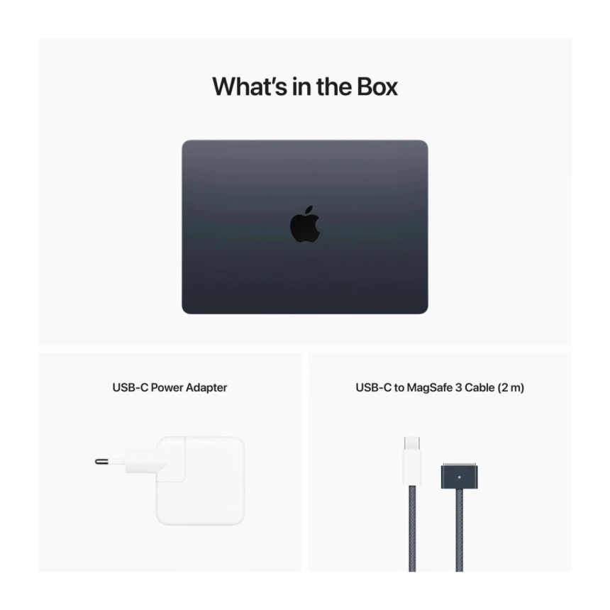 13-inčni MacBook Air M2 sa 8‑jezgarnim CPU-om, 8‑jezgarnim GPU-om, 16GB objedinjene memorije i 256GB SSD-om - Midnight (Copy)