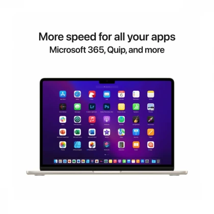 13-inčni MacBook Air M2 sa 8‑jezgarnim CPU-om, 8‑jezgarnim GPU-om, 16GB objedinjene memorije i 256GB SSD-om - Starlight (Copy)