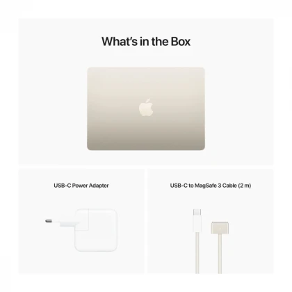 13-inčni MacBook Air M2 sa 8‑jezgarnim CPU-om, 8‑jezgarnim GPU-om, 16GB objedinjene memorije i 256GB SSD-om - Starlight (Copy)