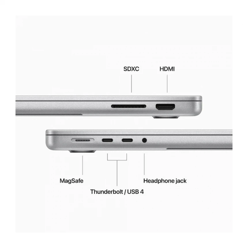 14-inčni MacBook Pro M3 Max sa 14-jezgarnim CPU-om, 30-jezgarnim GPU-om, 36GB objedinjene memorije i 1TB SSD-om - Silver