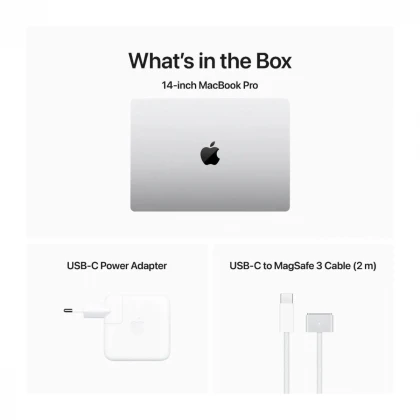 14-inčni MacBook Pro M3 Max sa 14-jezgarnim CPU-om, 30-jezgarnim GPU-om, 36GB objedinjene memorije i 1TB SSD-om - Silver