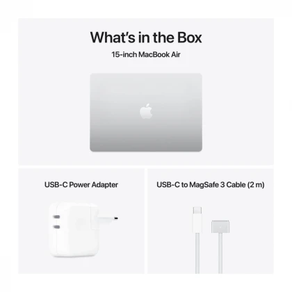 15-inčni MacBook Air M4 sa 10-jezgarnim CPU-om, 10-jezgarnim GPU-om, 16GB objedinjene memorije i 512GB SSD - Silver