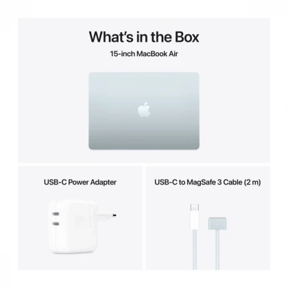 15-inčni MacBook Air M4 sa 10-jezgarnim CPU-om, 10-jezgarnim GPU-om, 24GB objedinjene memorije i 512GB SSD - Sky Blue