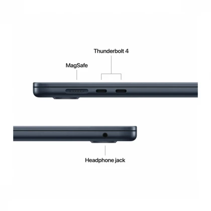 15-inčni MacBook Air M4 sa 10-jezgarnim CPU-om, 10-jezgarnim GPU-om, 16GB objedinjene memorije i 256GB SSD - Midnight