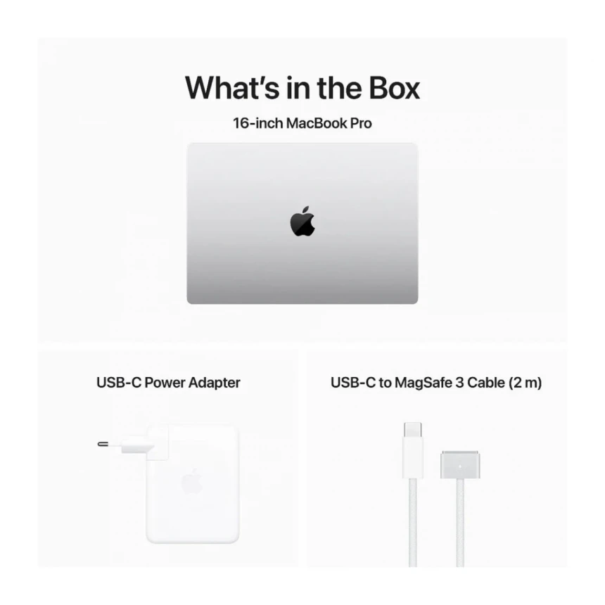 16-inčni MacBook Pro M3 Max sa 16-jezgarnim CPU-om, 40-jezgarnim GPU-om, 48GB objedinjene memorije i 1TB SSD-om - Silver