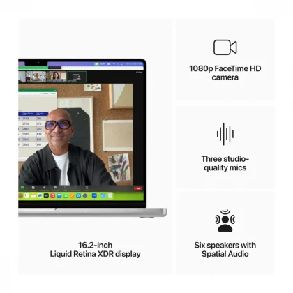 16-inčni MacBook Pro M3 Max sa 16-jezgarnim CPU-om, 40-jezgarnim GPU-om, 48GB objedinjene memorije i 1TB SSD-om - Silver