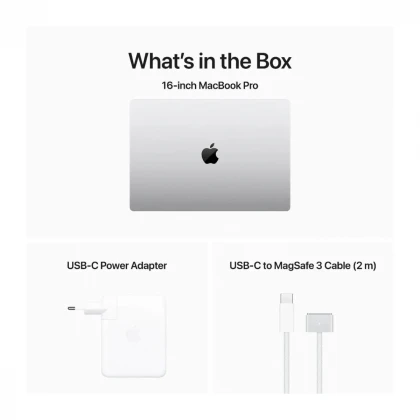 16-inčni MacBook Pro M3 Max sa 16-jezgarnim CPU-om, 40-jezgarnim GPU-om, 48GB objedinjene memorije i 1TB SSD-om - Silver