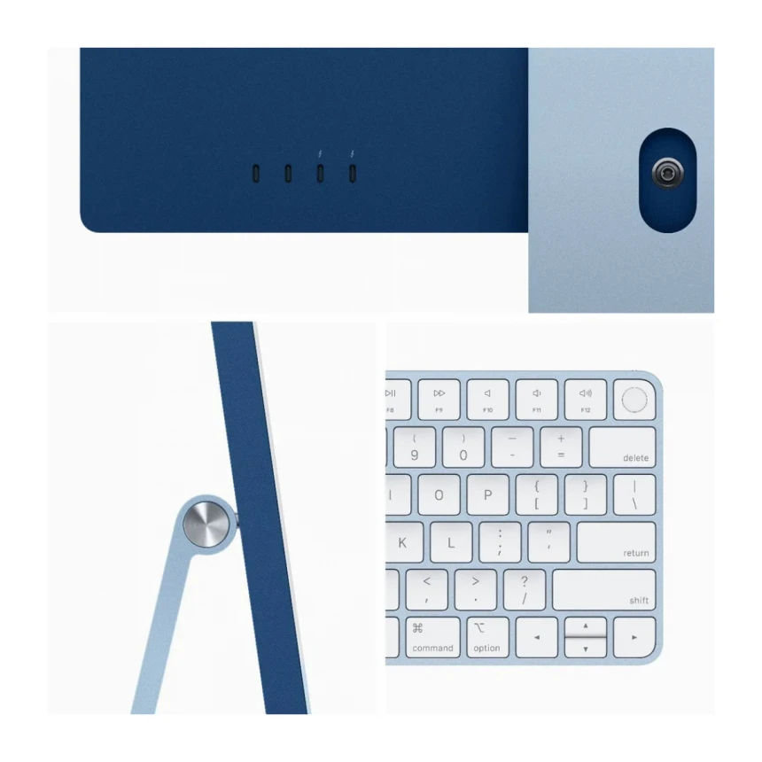 24-inčni iMac M3 sa 4,5K Retina displejom, 8-jezgarnim CPU-om, 10-jezgarnim GPU-om, 8GB objedinjene memorije i 256GB SSD-om - Blue