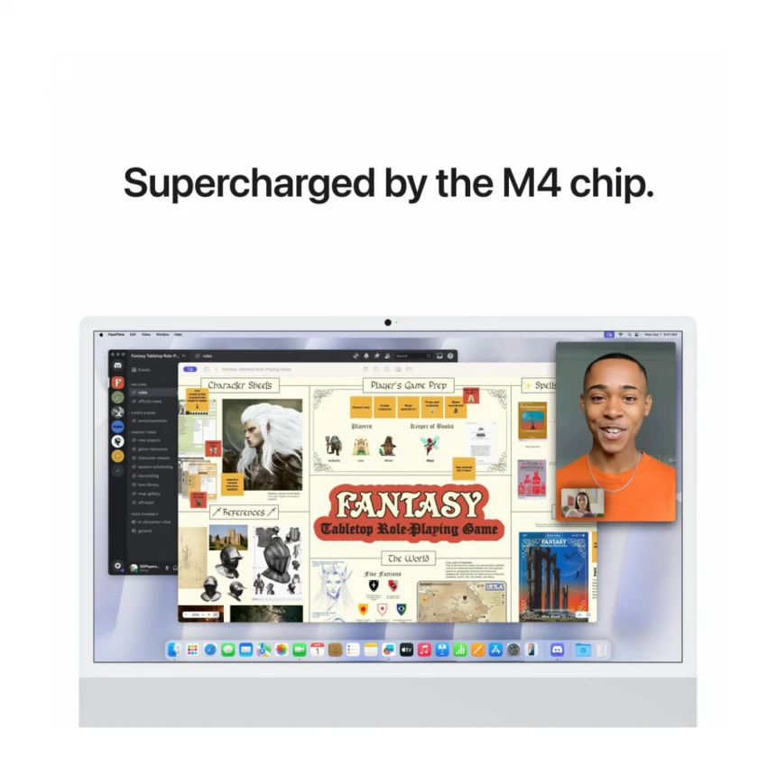 24-inčni iMac M4 sa 4,5K Retina displejom, 10-jezgarnim CPU-om, 10-jezgarnim GPU-om, 24GB objedinjene memorije i 512GB SSD - Silver