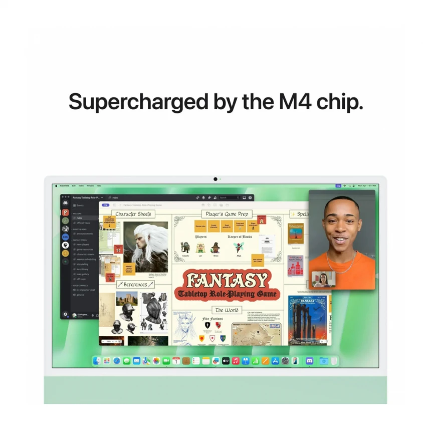 24-inčni iMac M4 sa 4,5K Retina displejom, 8-jezgarnim CPU-om, 8‑jezgarnim GPU-om, 16GB objedinjene memorije i 256GB SSD - Green