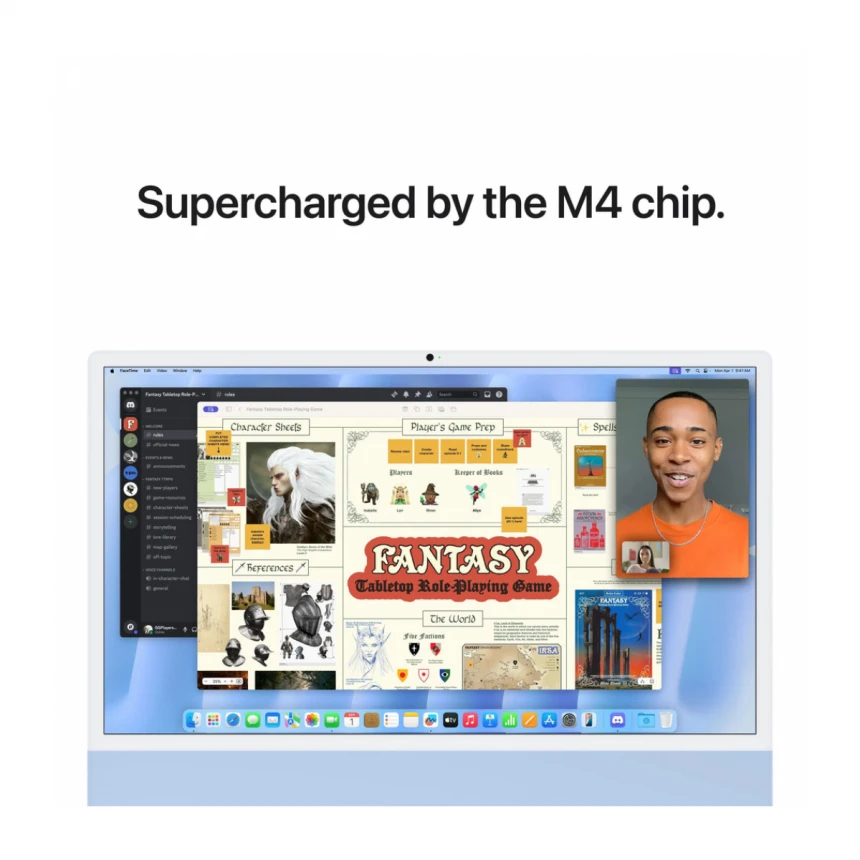 24-inčni iMac M4 sa 4,5K Retina displejom, 10-jezgarnim CPU-om, 10-jezgarnim GPU-om, 16GB objedinjene memorije i 512GB SSD - Blue