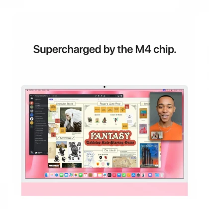 24-inčni iMac M4 sa 4,5K Retina displejom, 8-jezgarnim CPU-om, 8‑jezgarnim GPU-om, 16GB objedinjene memorije i 256GB SSD - Pink