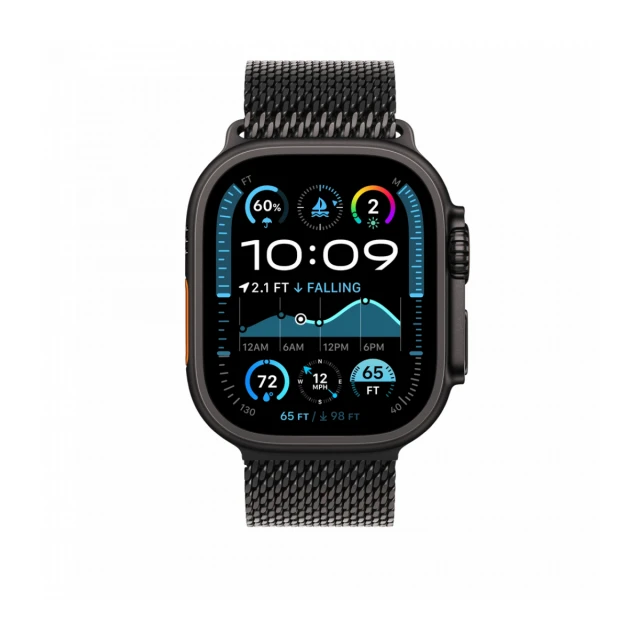 49mm Black Titanium Milanese Loop - Medium