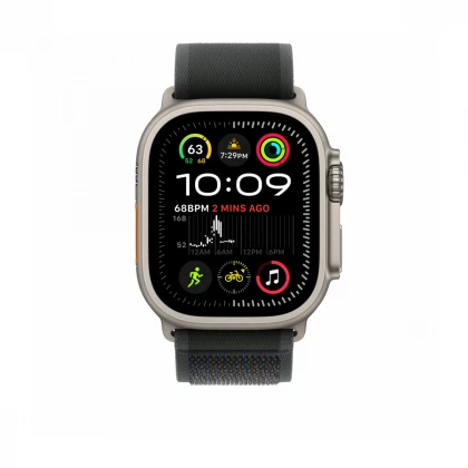 49mm Black Trail Loop - M/L - Natural Titanium Finish