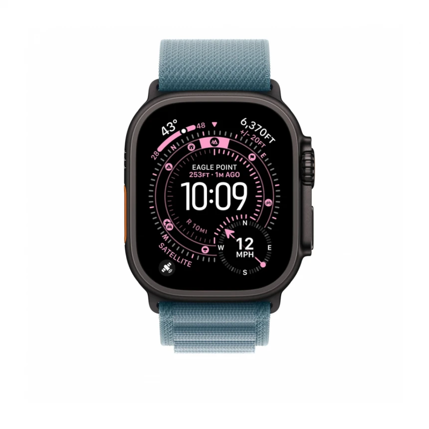 49mm Light Blue Alpine Loop - Small - Black Titanium Finish