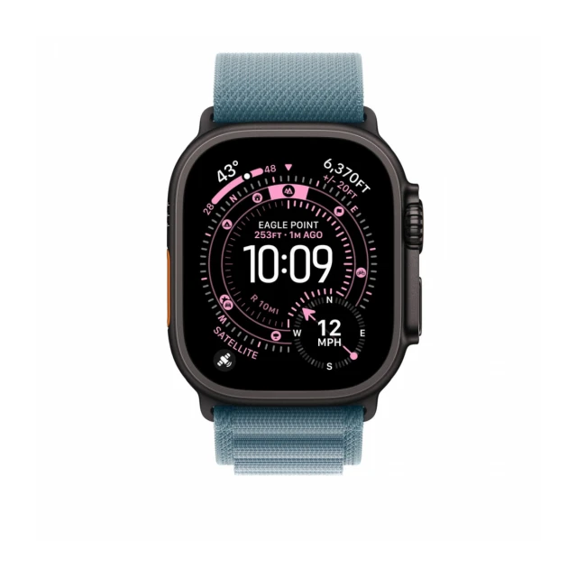 49mm Light Blue Alpine Loop - Small - Black Titanium Finish