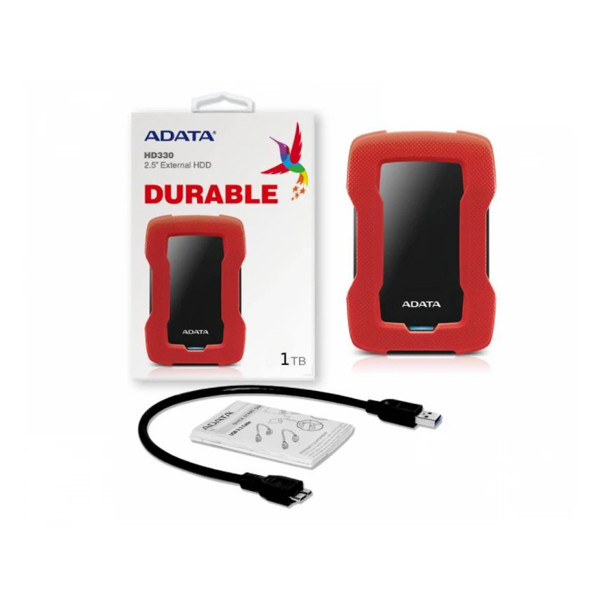 A-DATA 1TB 2.5 inča AHD330-1TU31-CRD crveni eksterni hard disk 
