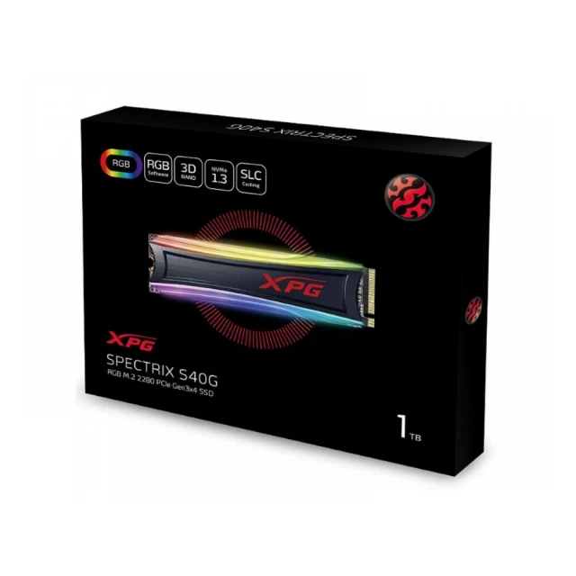 A-DATA 1TB M.2 PCIe Gen3 x4  XPG SPECTRIX S40G RGB AS40G-1TT-C SSD 