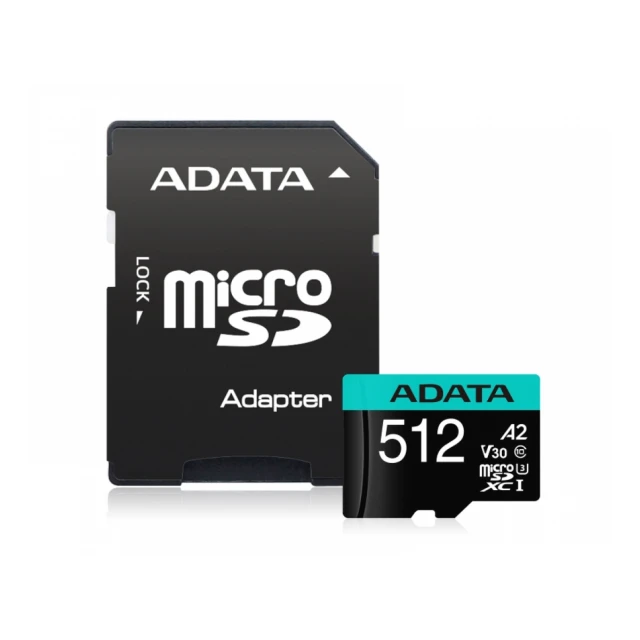 A-DATA Memorijska kartica UHS-I U3 MicroSDXC 512GB V30S class 10 + adapter AUSDX512GUI3V30SA2-RA1 