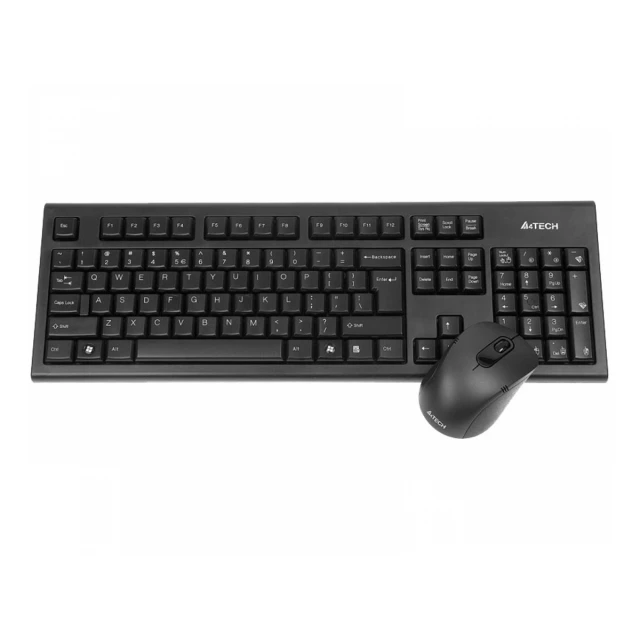 A4 TECH 7100N Wireless USB US tastatura + Wireless crni miš 