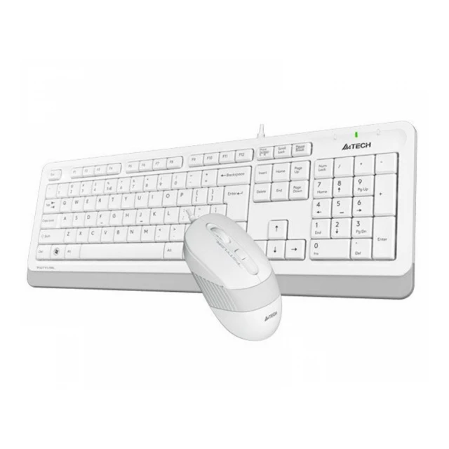 A4 TECH F1010 FSTYLER USB US bela tastatura + USB beli miš 