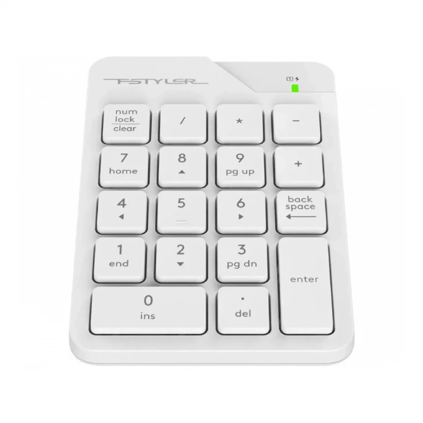 A4 TECH FGK21C FSTYLER 2.4G Wireless Numeric Keypad USB Type-C bela tastatura 