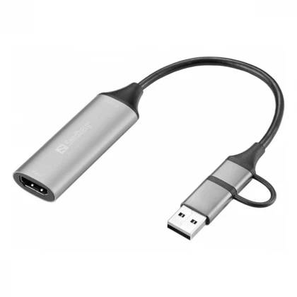 Adapter HDMI capture na USB-C/A Sandberg 136-70