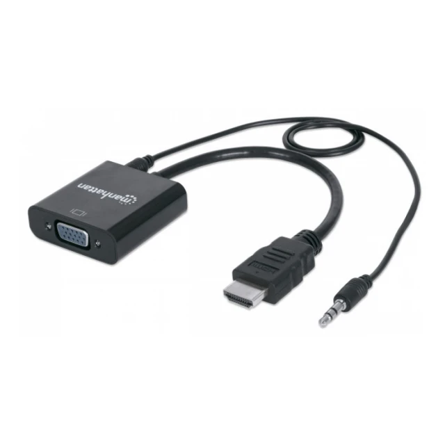 Adapter Manhattan 151559 HDMI/M - VGA/F + Audio