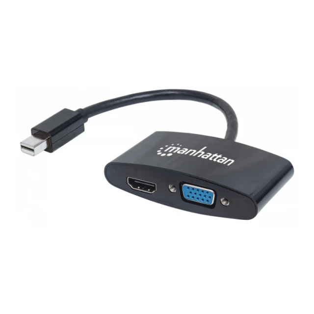 Adapter Manhattan 152709 Mini DisplayPort/M - HDMI/VGA F Crni