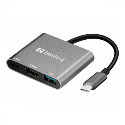 Adapter Sandberg 136-00 USB-C na HDMI+USB A+USB-C