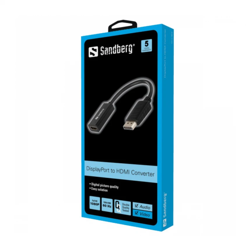 Adapter Sandberg DisplayPort - HDMI 508-28