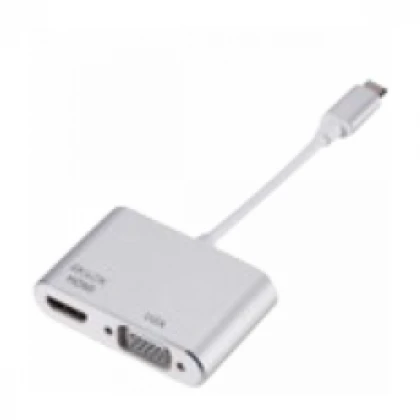 Adapter Stars Solutions USB-C na HDMI/VGA sivi