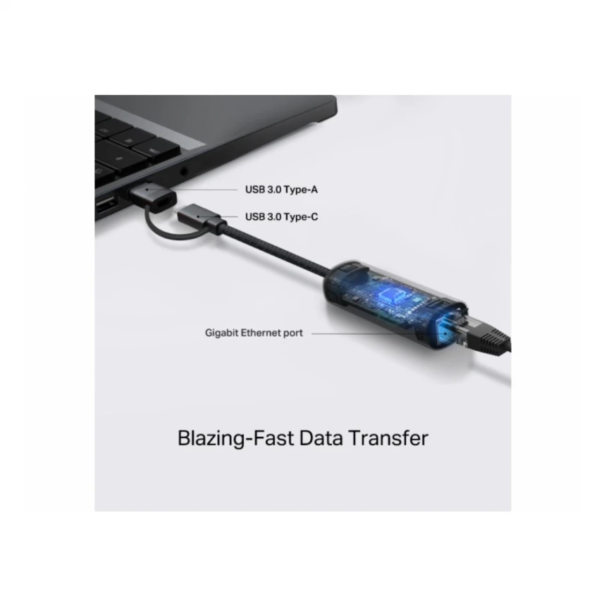 Adapter TP-LINK UE310C USB-C /USB-A-> RJ45 Gigabit Ethernet Network