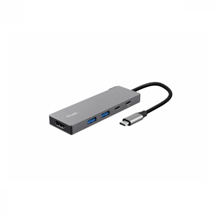 Adapter TRUST DALYX 5-IN-1 MULTIPORT/alu/siva