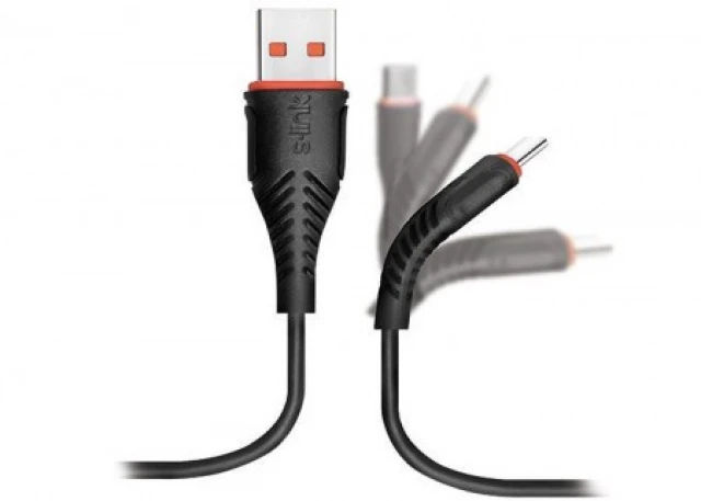 S-LINK KABL USB-MICRO USB 1.2M 3A SW-C595 CRNI-31545