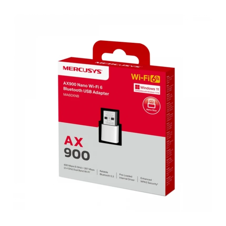 AN MK Mercusys MA60XNB USB WiFi6 BT AX900 Nano