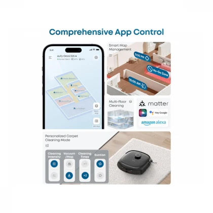 ANKER Eufy Omni E25 HydroJet Robot Usisivač sa bazom crni 