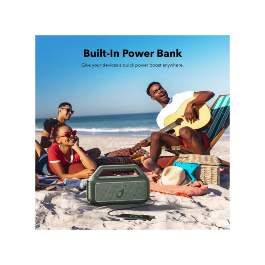 ANKER Soundcore Boom 2 80W 2.1 prenosivi bluetooth IPX7 zvučnik zeleni