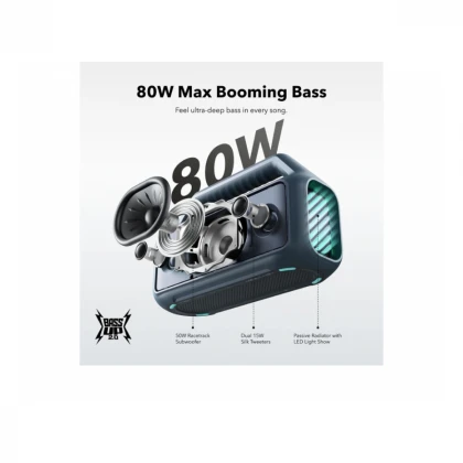 ANKER Soundcore Boom 2 80W 2.1 prenosivi bluetooth IPX7 zvučnik plavi 