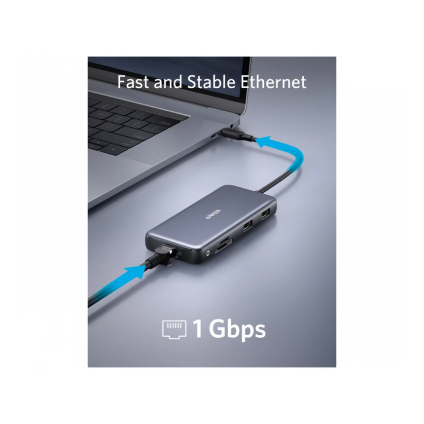 ANKER USB-C Data Hub 8u1 10Gbps crni