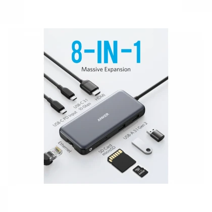 ANKER USB-C Data Hub 8u1 10Gbps crni 