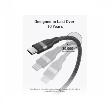 ANKER USB tip-C kabl M/M 1.8m, za Super brzo punjenje 240W/480Mbps, pleteni, crni 