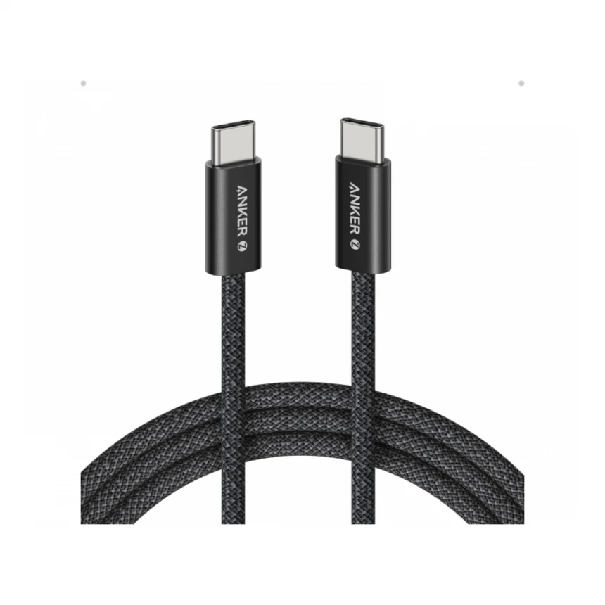 ANKER Zolo USB tip-C kabl M/M 1.8m, za Apple, super brzo punjenje 240W/480Mbps, pleteni, crni 