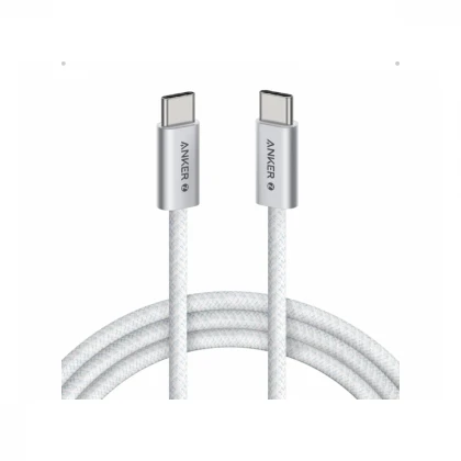 ANKER Zolo USB tip-C kabl M/M 1m, za Apple, super brzo punjenje 240W/480Mbps, pleteni, beli 