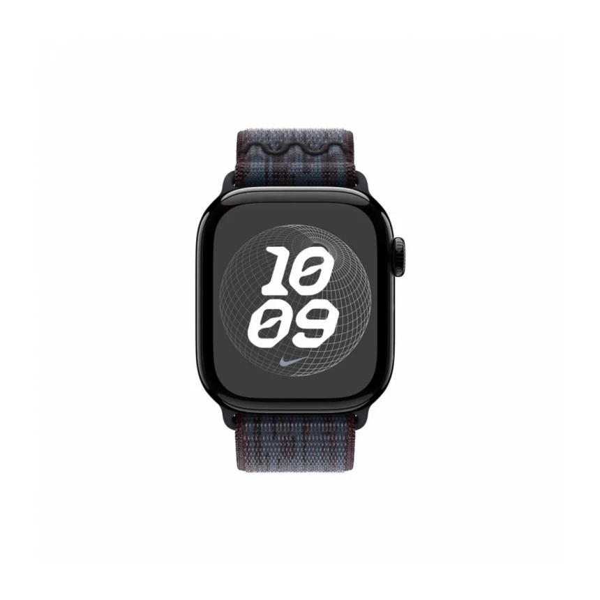 Apple Watch 46mm Nike Sport Loop: Black/Blue Nike Sport Loop