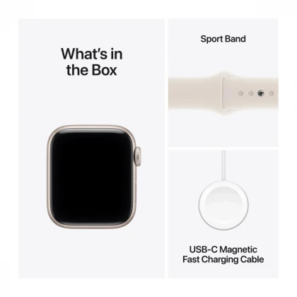 Apple Watch SE 3 GPS 40mm Starlight Aluminium Case with Starlight Sport Band - M/L