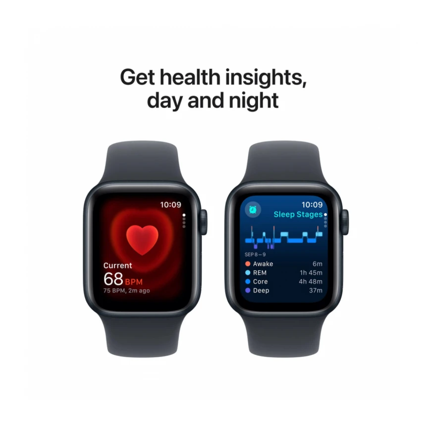 Apple Watch SE GPS 40mm Midnight Aluminium Case with Midnight Sport Band - M/L