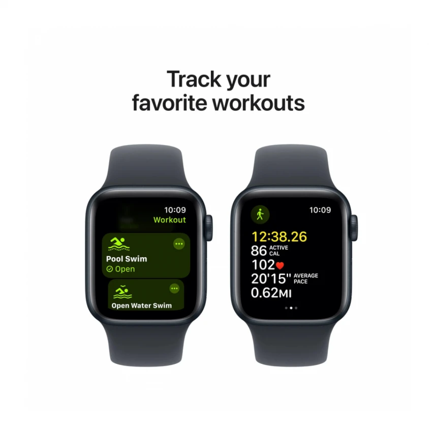 Apple Watch SE GPS 40mm Midnight Aluminium Case with Midnight Sport Band - M/L