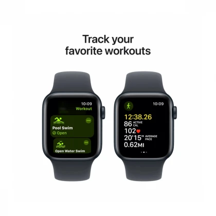 Apple Watch SE GPS 40mm Midnight Aluminium Case with Midnight Sport Band - S/M