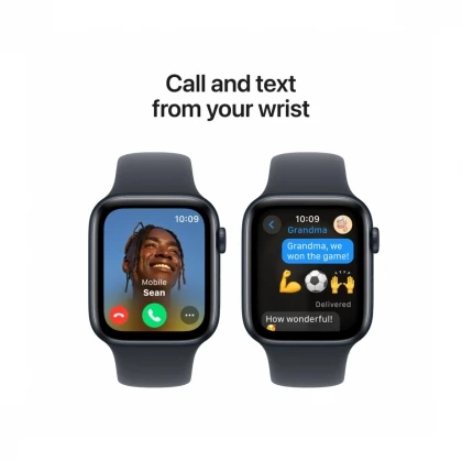 Apple Watch SE GPS 44mm Midnight Aluminium Case with Midnight Sport Band - S/M